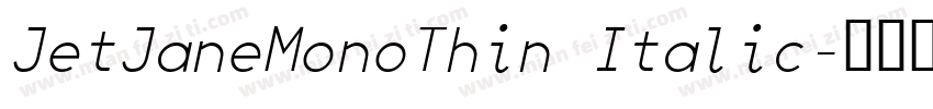 JetJaneMonoThin Italic字体转换